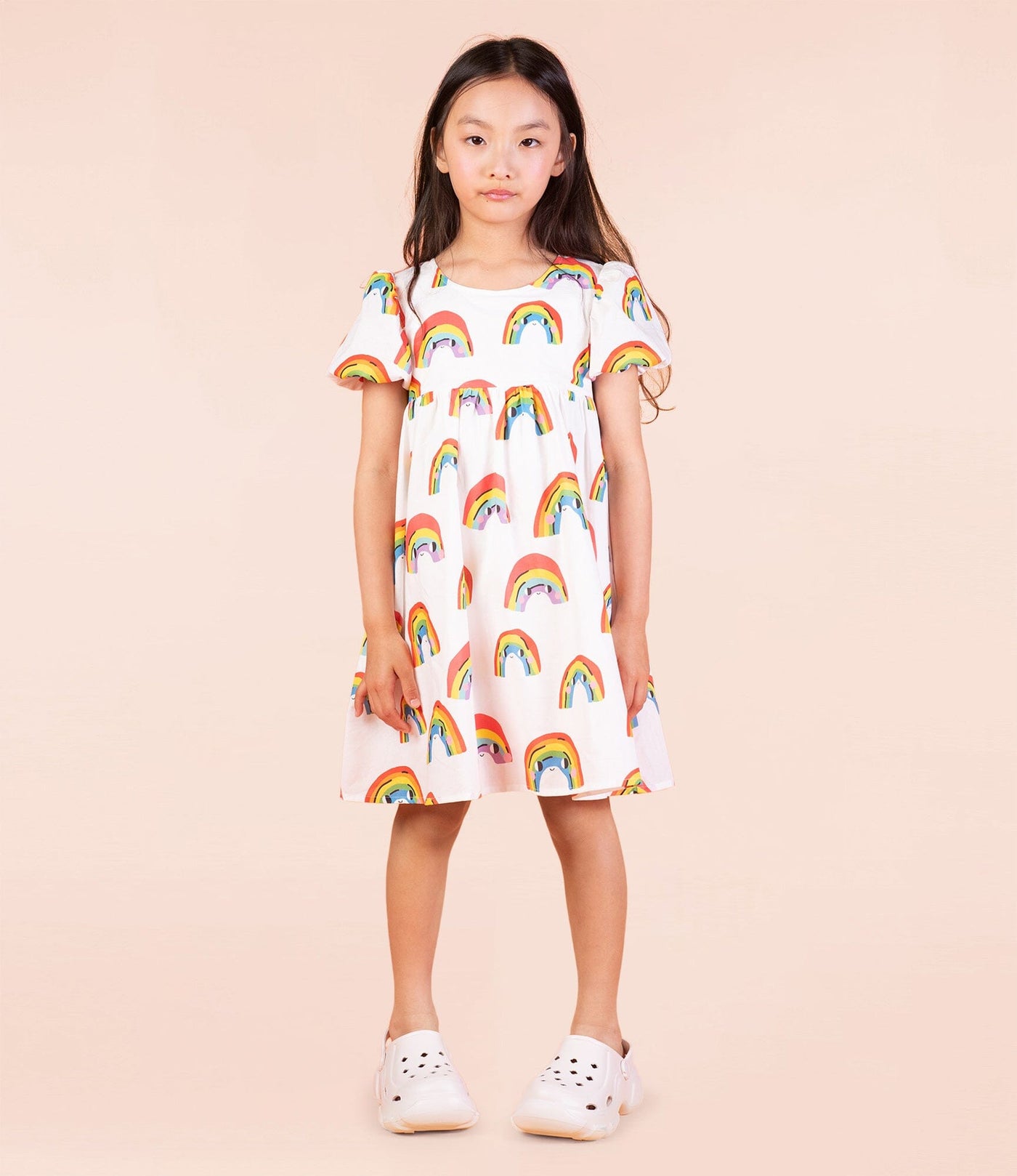 Rock Your Baby - Over The Rainbow Puff Sleeve Dress Short Sleeve Dress Rock Your Baby 