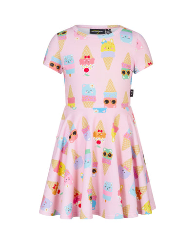 Rock Your Baby - Pastel Scoop Short Sleeve Waisted Dress Short Sleeve Dress Rock Your Baby 