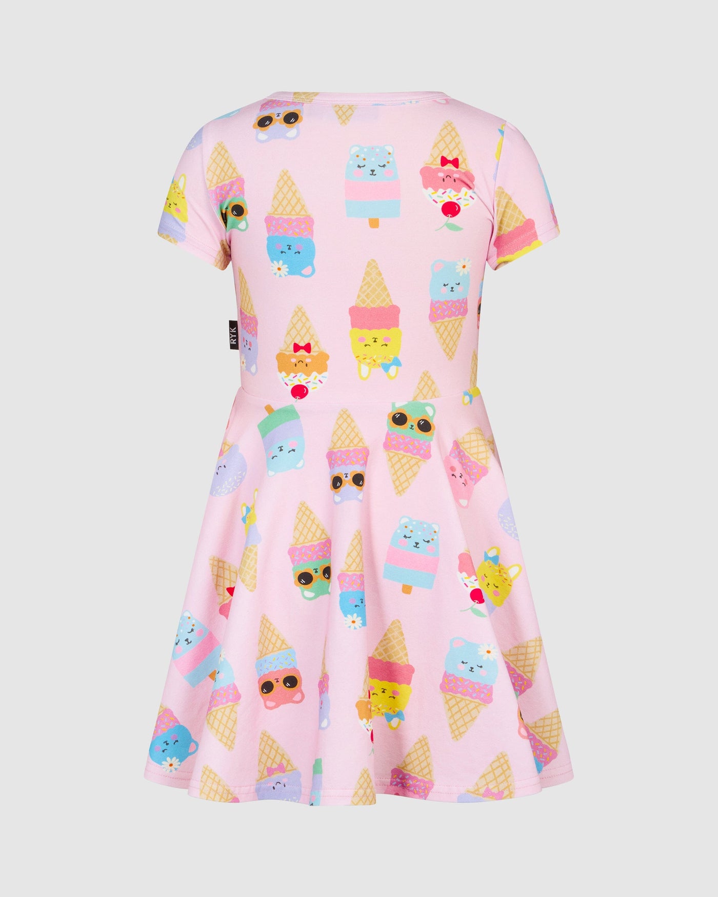 Rock Your Baby - Pastel Scoop Short Sleeve Waisted Dress Short Sleeve Dress Rock Your Baby 