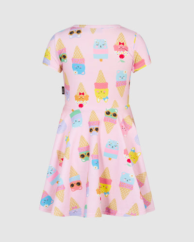 Rock Your Baby - Pastel Scoop Short Sleeve Waisted Dress Short Sleeve Dress Rock Your Baby 