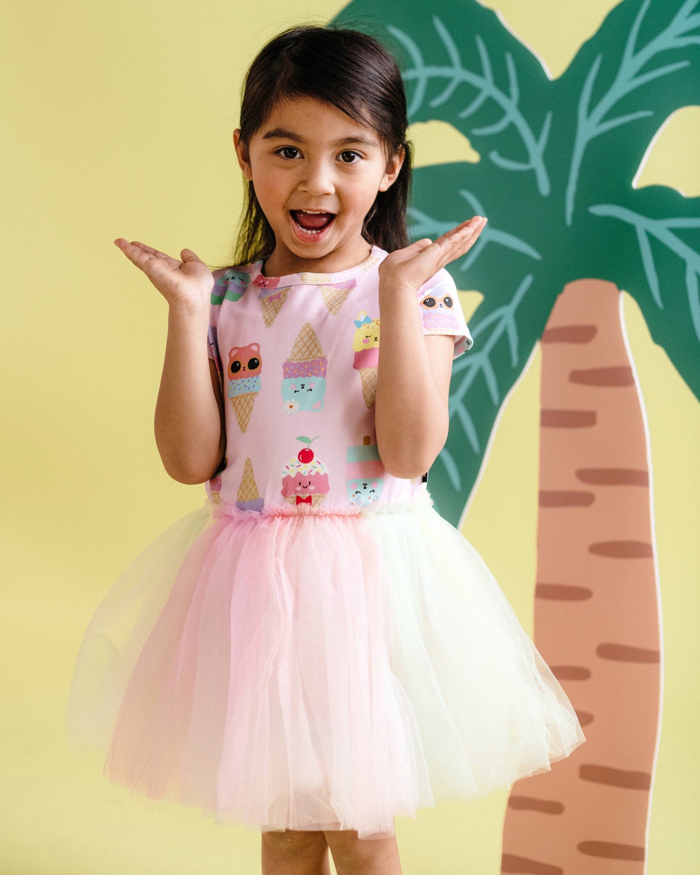 Rock Your Baby - Pastel Scoops Short Sleeve Circus Dress Tutu Dress Rock Your Baby 