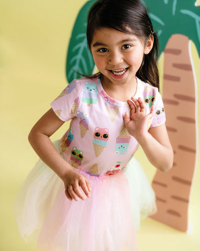 Rock Your Baby - Pastel Scoops Short Sleeve Circus Dress Tutu Dress Rock Your Baby 