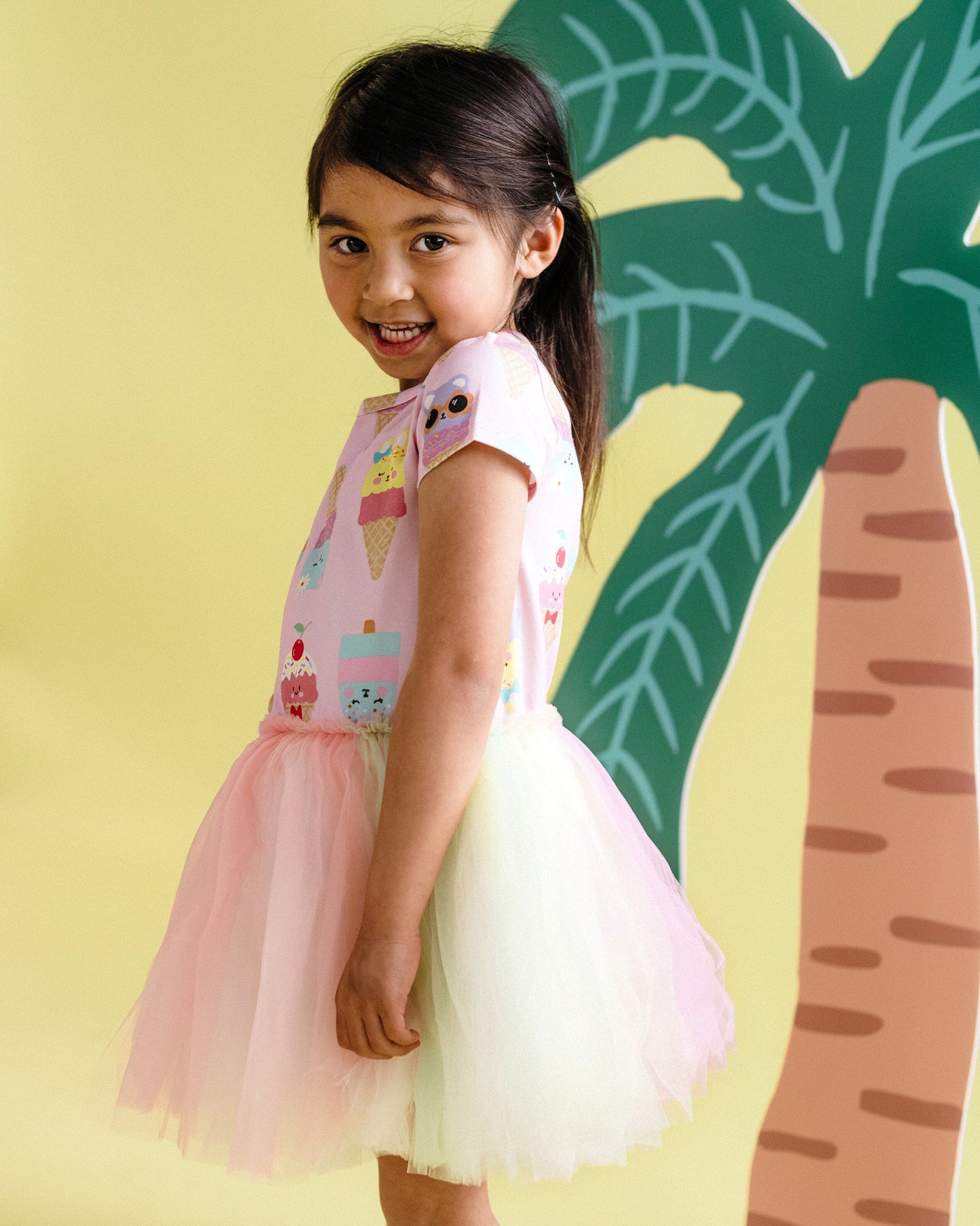 Rock Your Baby - Pastel Scoops Short Sleeve Circus Dress Tutu Dress Rock Your Baby 