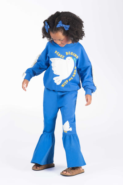 Rock Your Baby Peace Dove Flared Track Pants Trackpants Rock Your Baby 