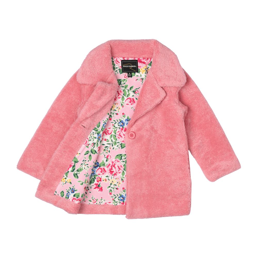 Rock Your Baby Pink Faux Sherpa Jacket Jacket Rock Your Baby 