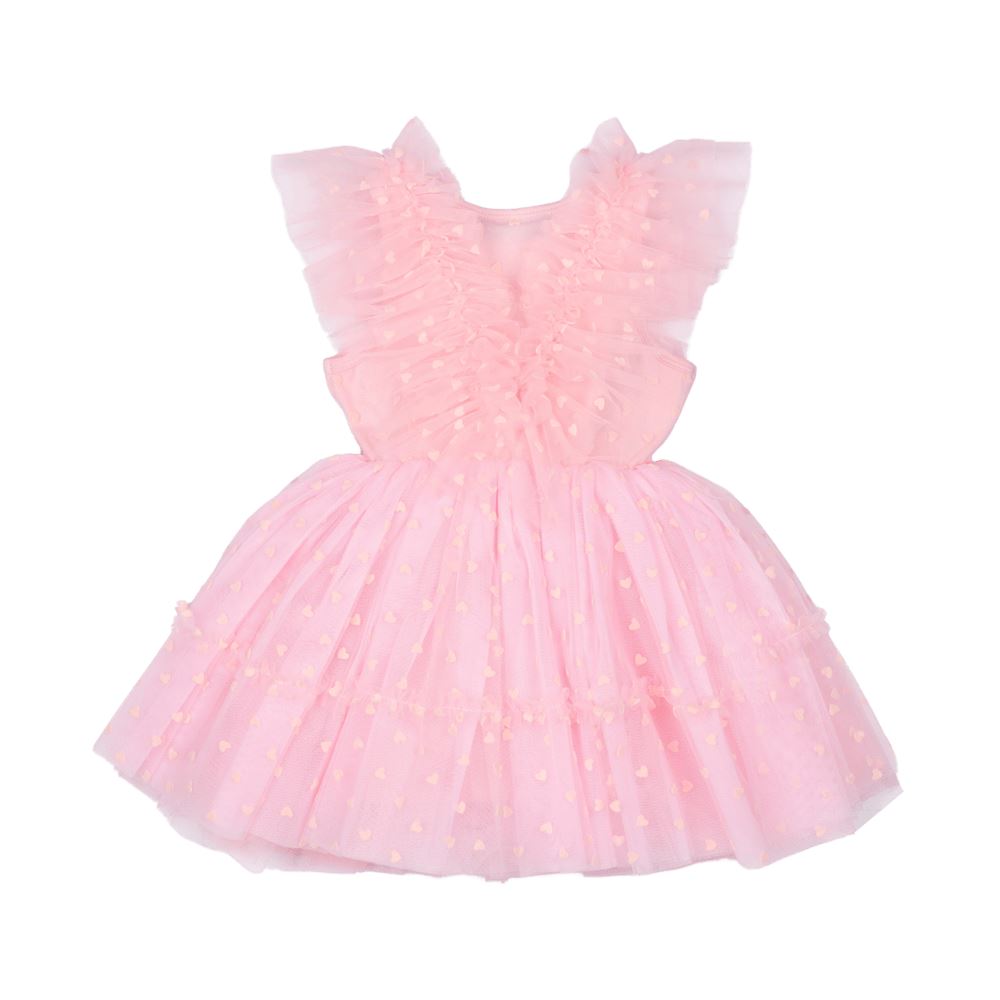 Rock Your Baby Pink Heart Baby Tulle Party Dress Tutu Dress Rock Your Baby 