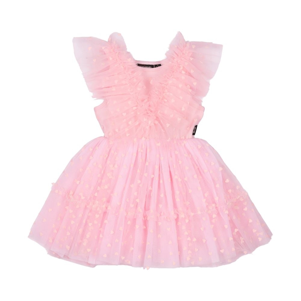 Rock Your Baby Pink Heart Baby Tulle Party Dress Tutu Dress Rock Your Baby 