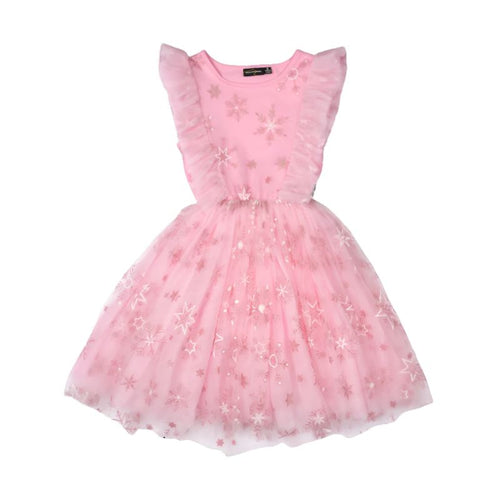 Rock Your Baby - Pink Snowflake Party Dress