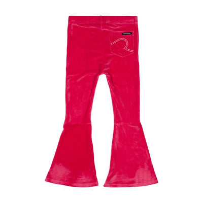 Rock Your Baby Pink Velvet Flared Tights Flares Rock Your Baby 