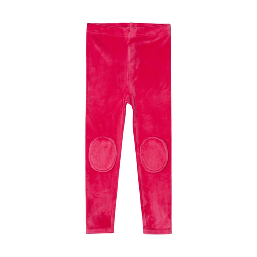 Rock Your Baby - Pink Velvet Knee Patch Tights