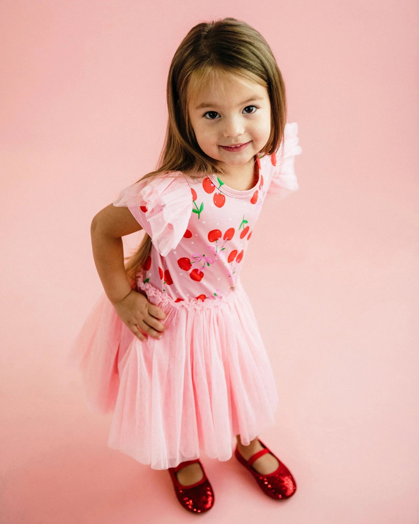 Rock Your Baby - Polka Cherry Circus Frill Dress Tutu Dress Rock Your Baby 