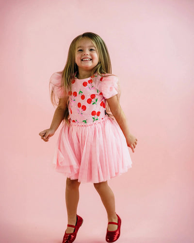 Rock Your Baby - Polka Cherry Circus Frill Dress Tutu Dress Rock Your Baby 