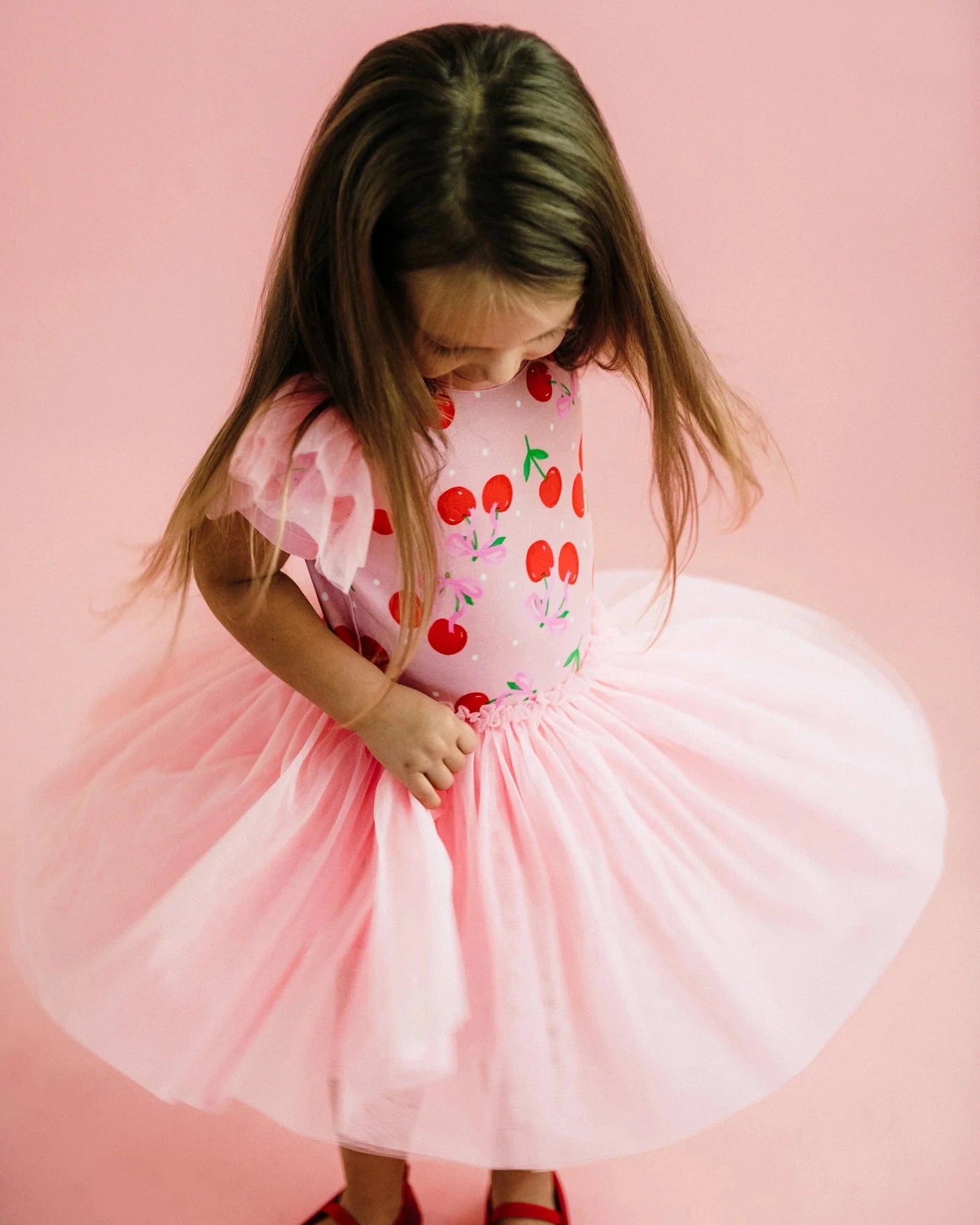 Rock Your Baby - Polka Cherry Circus Frill Dress Tutu Dress Rock Your Baby 