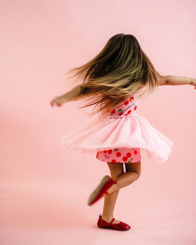 Rock Your Baby - Polka Cherry Circus Frill Dress Tutu Dress Rock Your Baby 