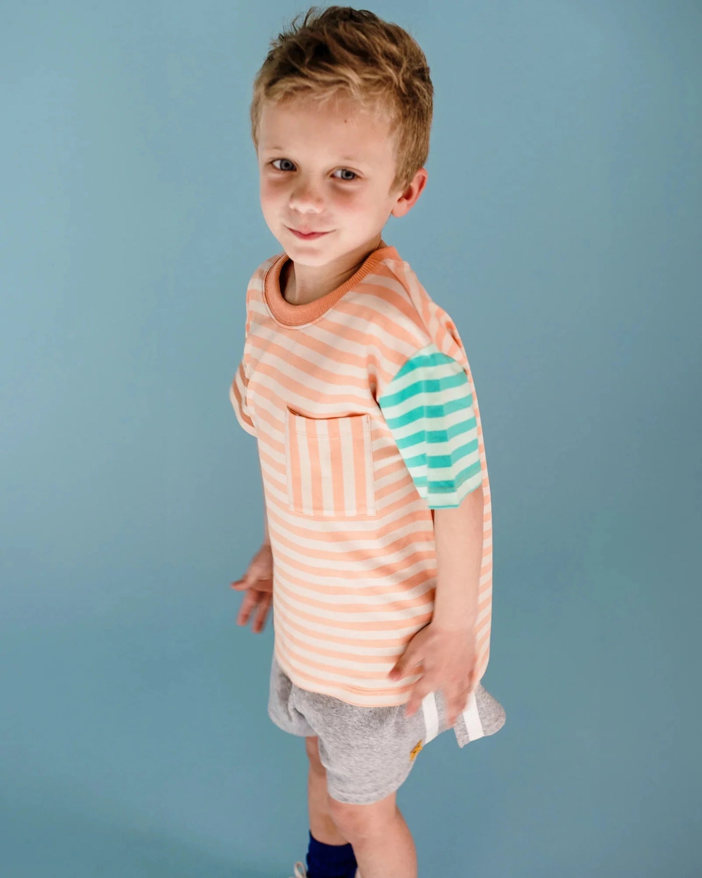 Rock Your Baby - Printed Stripe Short Sleeve T-Shirt Short Sleeve T-Shirt Rock Your Baby 
