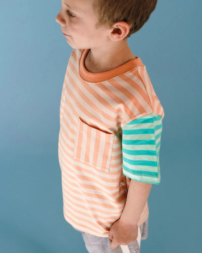 Rock Your Baby - Printed Stripe Short Sleeve T-Shirt Short Sleeve T-Shirt Rock Your Baby 