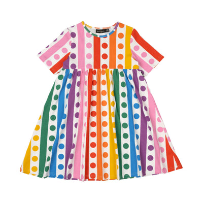 Rock Your Baby - Rainbow Drops Dress Short Sleeve Dress Rock Your Baby 