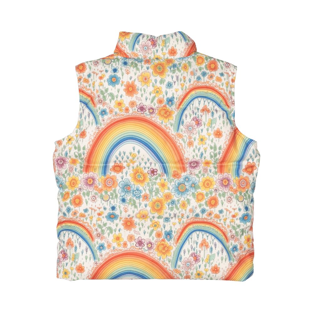 Rock Your Baby Rainbow Floral Padded Vest With Lining Vest Rock Your Baby 