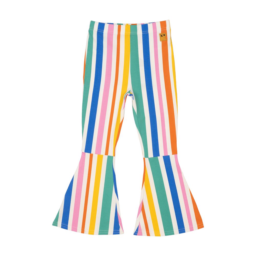Rock Your Baby Rainbow Stripes High Waisted Flares Flares Rock Your Baby 