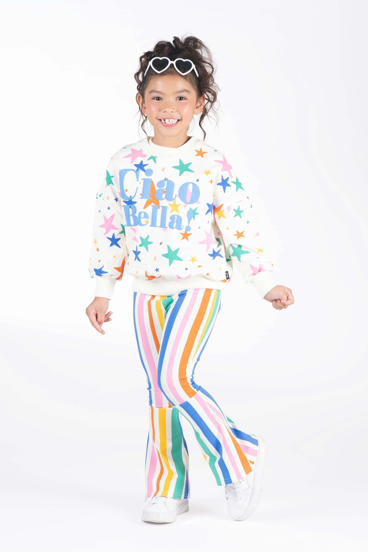 Rock Your Baby Rainbow Stripes High Waisted Flares Flares Rock Your Baby 