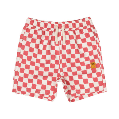 Rock Your Baby - Red Checker Boardshorts Boardshorts Rock Your Baby 