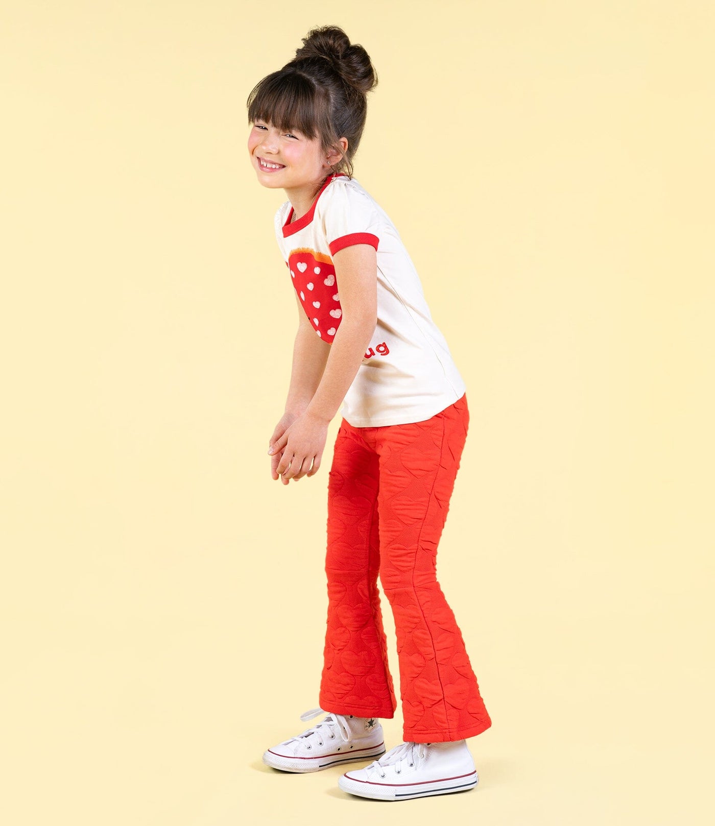 Rock Your Baby - Red Heart Flared Tights Leggings Rock Your Baby 