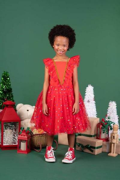 Rock Your Baby - Red Party Tulle Dress Tutu Dress Rock Your Baby 