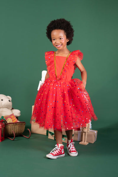 Rock Your Baby - Red Party Tulle Dress Tutu Dress Rock Your Baby 