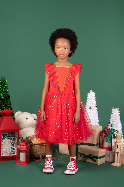 Rock Your Baby - Red Party Tulle Dress Tutu Dress Rock Your Baby 