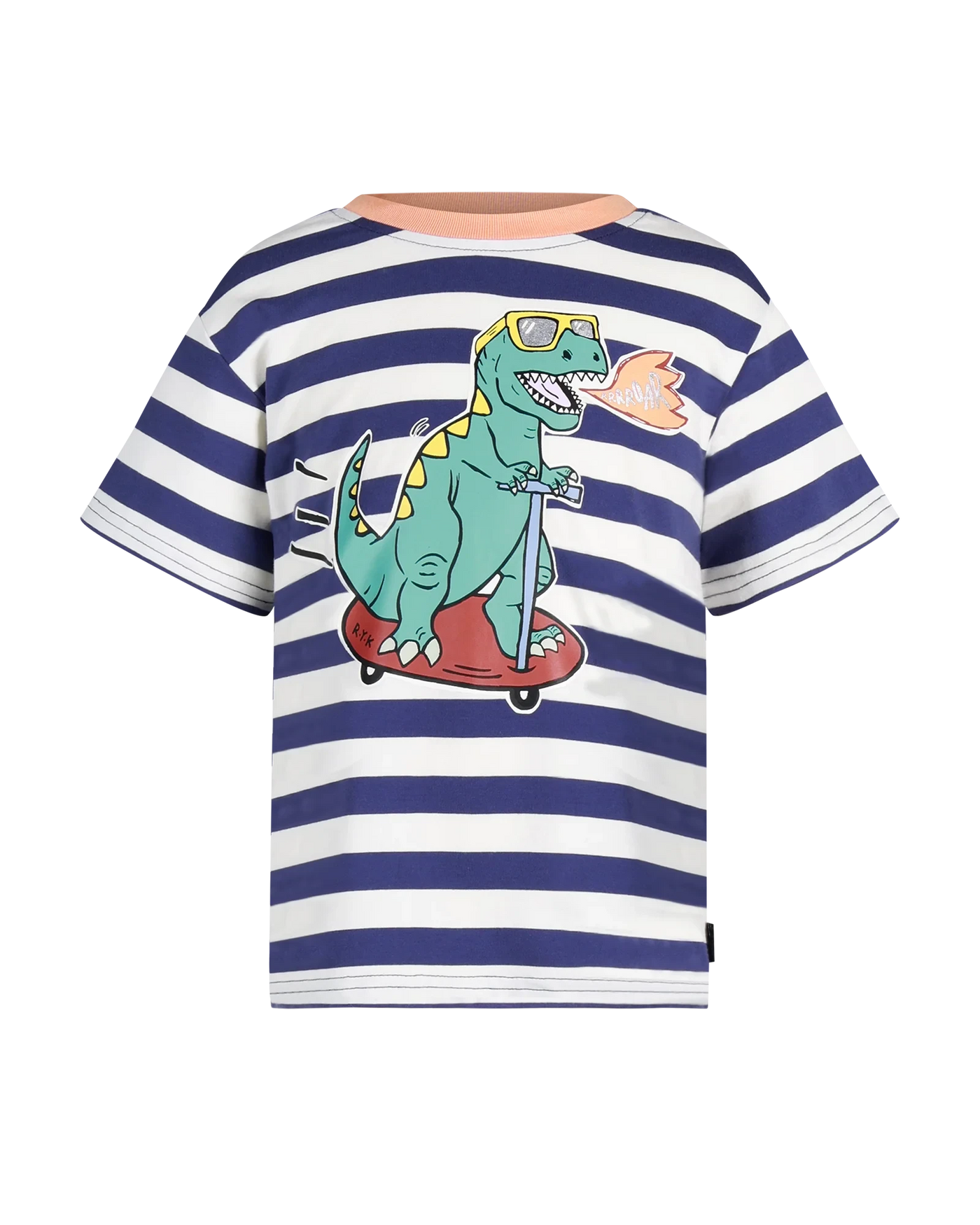 Rock Your Baby - Scoota-saurus Stripe T-Shirt Short Sleeve T-Shirt Rock Your Baby 