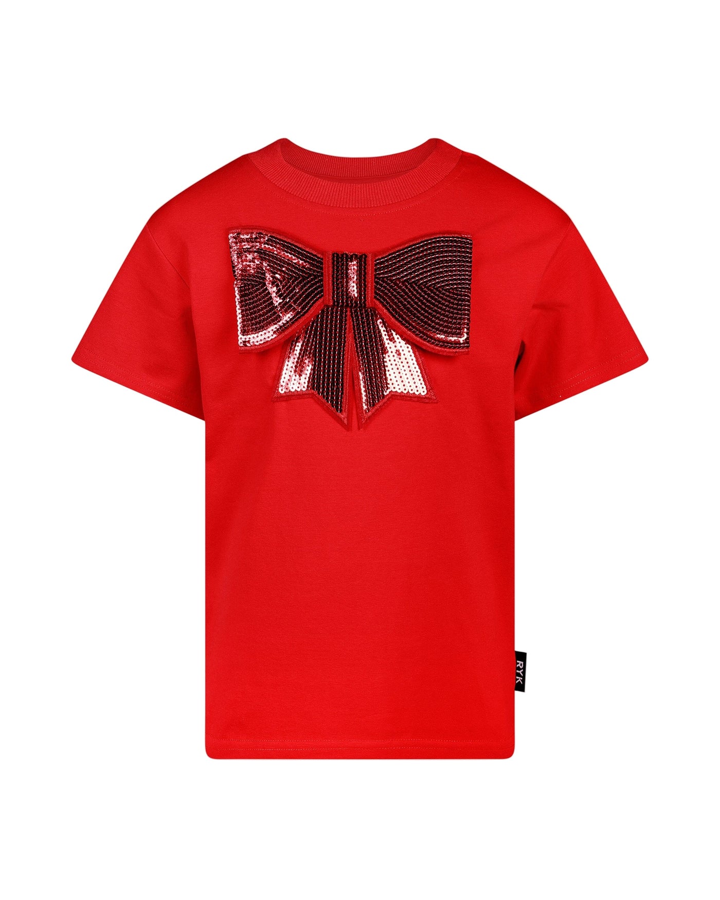 Rock Your Baby - Sequin Bow Short Sleeve T-Shirt - PREORDER Short Sleeve T-Shirt Rock Your Baby 