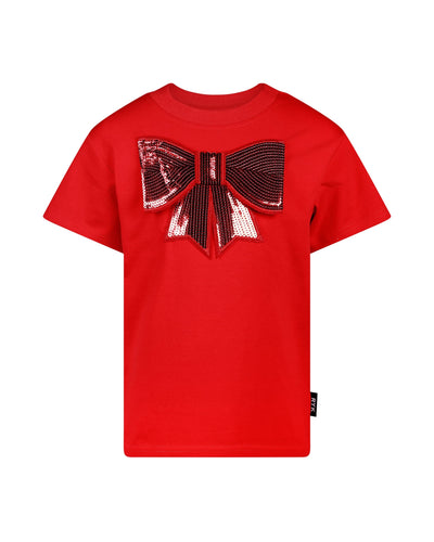 Rock Your Baby - Sequin Bow Short Sleeve T-Shirt - PREORDER Short Sleeve T-Shirt Rock Your Baby 