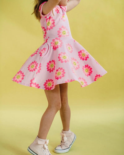 Rock Your Baby - Short Sleeve Waisted Dress | Daisy Smile Short Sleeve Dress Rock Your Baby 
