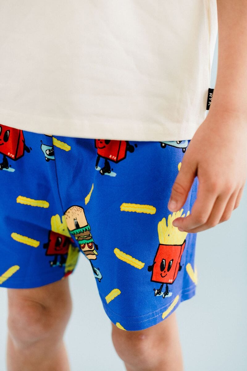 Rock Your Baby - Sleepy Set | Burger Blue Short Sleeve Pyjamas Rock Your Baby 