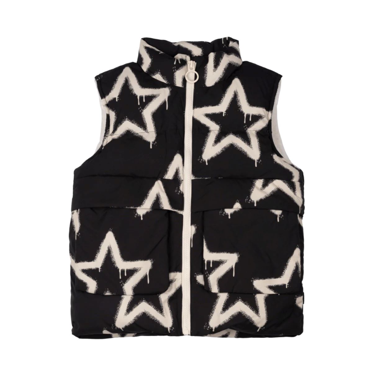 Rock Your Baby - Stars Sherpa Lined Padded Vest Vest Rock Your Baby 