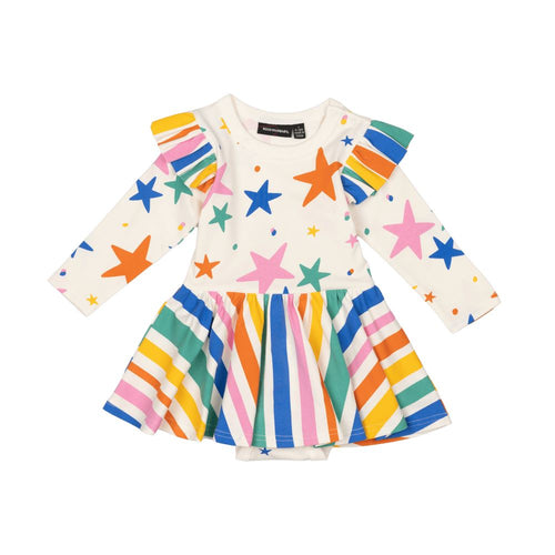 Rock Your Baby - Stars & Stripes Baby Waisted Dress