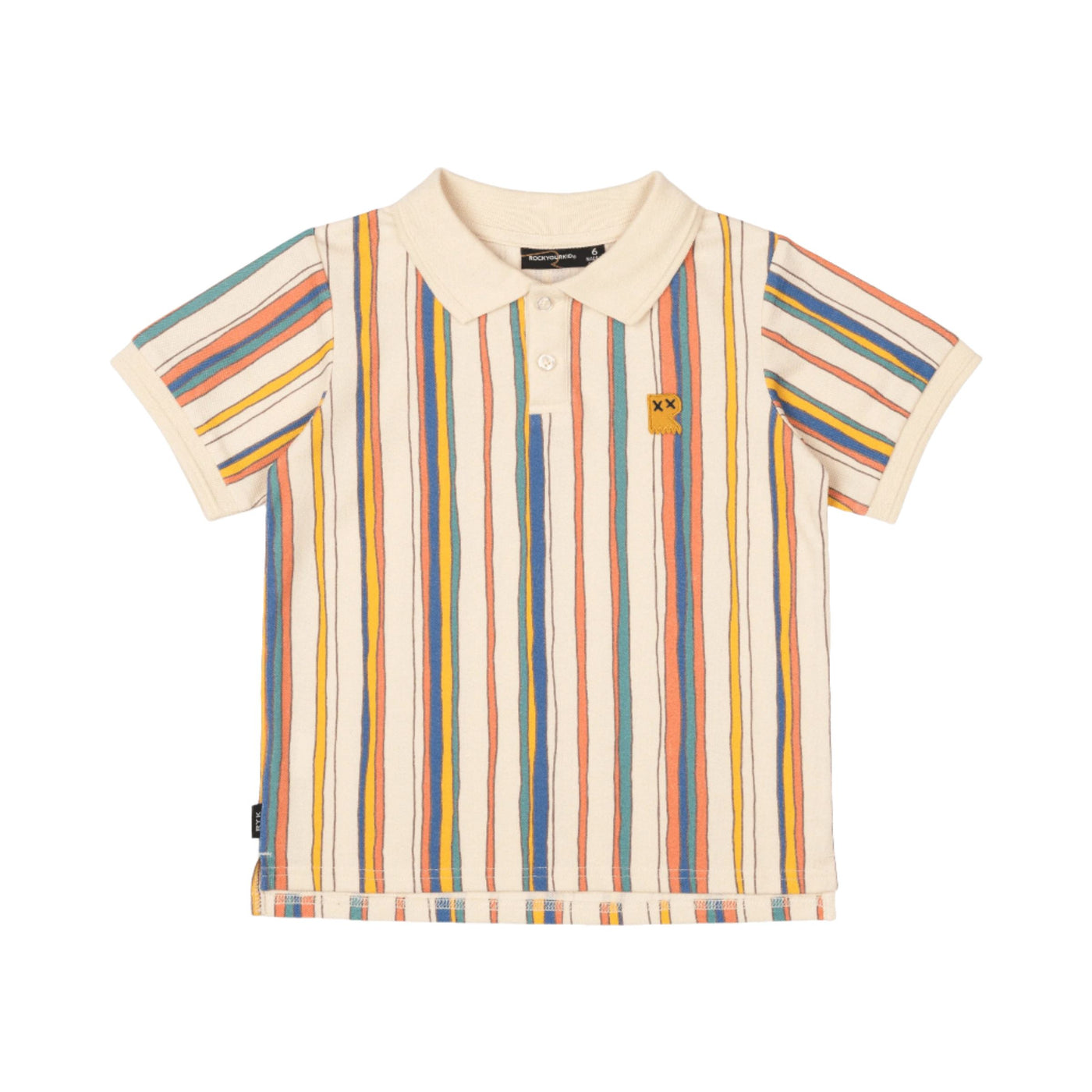 Rock Your Baby - Stripe Polo T-Shirt Short Sleeve Shirt Rock Your Baby 