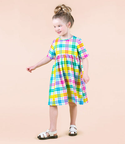 Rock Your Baby - Summer Time Plaid Dress Short Sleeve Dress Rock Your Baby 