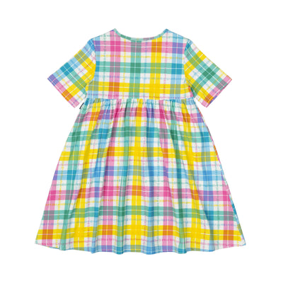 Rock Your Baby - Summer Time Plaid Dress Short Sleeve Dress Rock Your Baby 