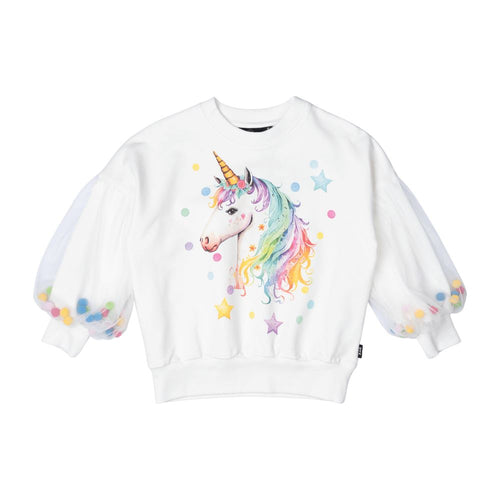 Rock Your Baby - Unicorn Tulle Sleeve Sweatshirt