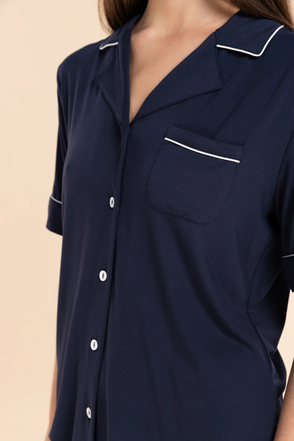 Gingerlilly - Sadie Bamboo Short Women's PJ Set | Navy
