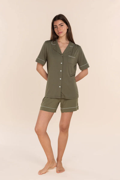 Gingerlilly - Sadie Bamboo Short Women's PJ Set | Olive
