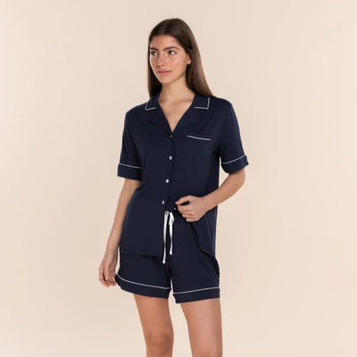 Gingerlilly - Sadie Bamboo Short Women's PJ Set | Navy