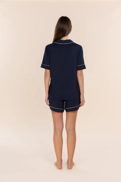 Gingerlilly - Sadie Bamboo Short Women's PJ Set | Navy