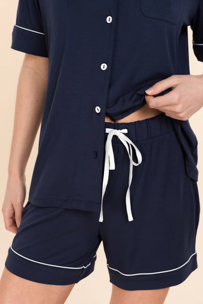 Gingerlilly - Sadie Bamboo Short Women's PJ Set | Navy