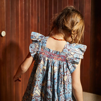 Sage x Clare - Lucia Kids Smock Dress Short Sleeve Dress Sage x Clare 