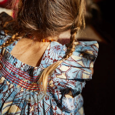 Sage x Clare - Lucia Kids Smock Dress Short Sleeve Dress Sage x Clare 