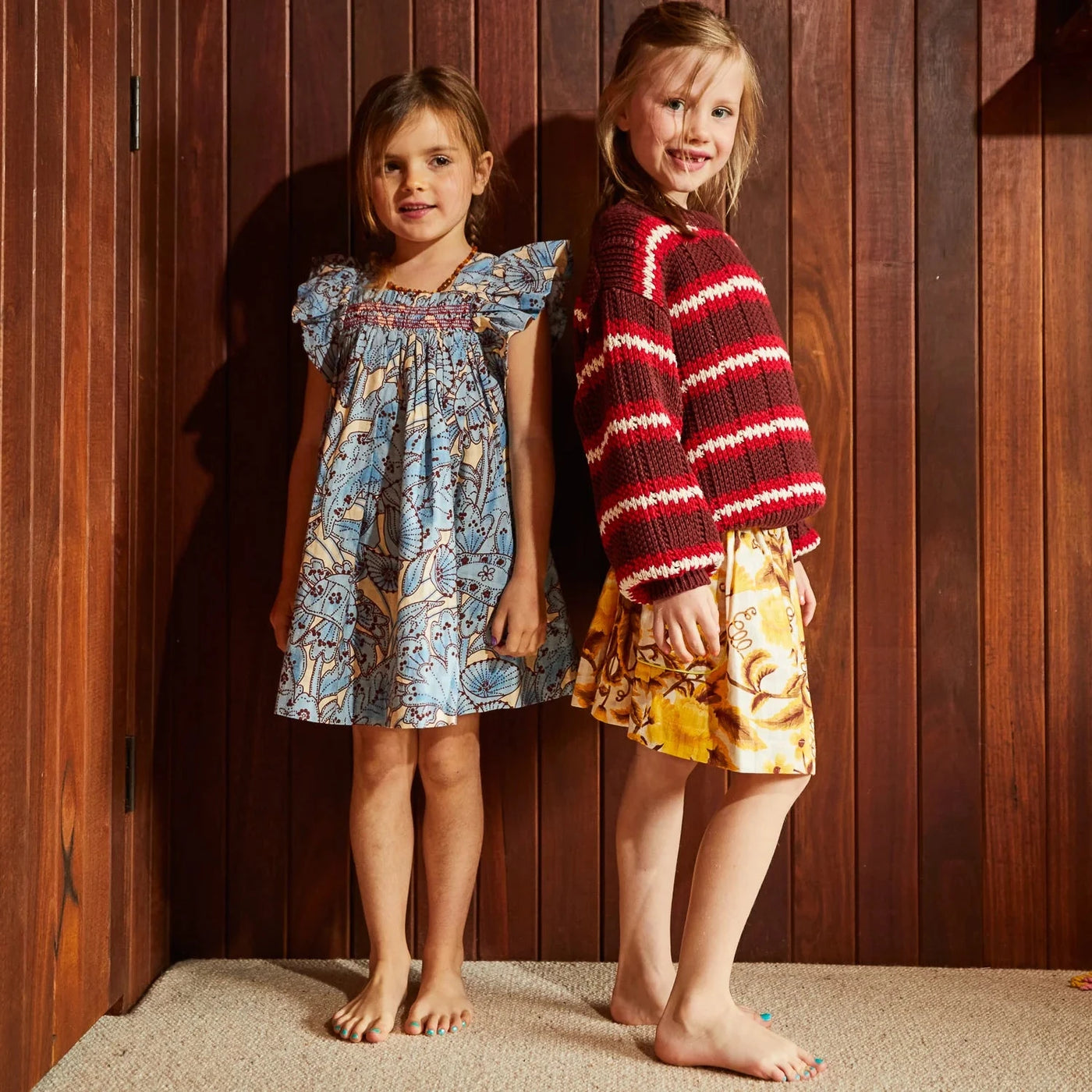 Sage x Clare - Lucia Kids Smock Dress Short Sleeve Dress Sage x Clare 