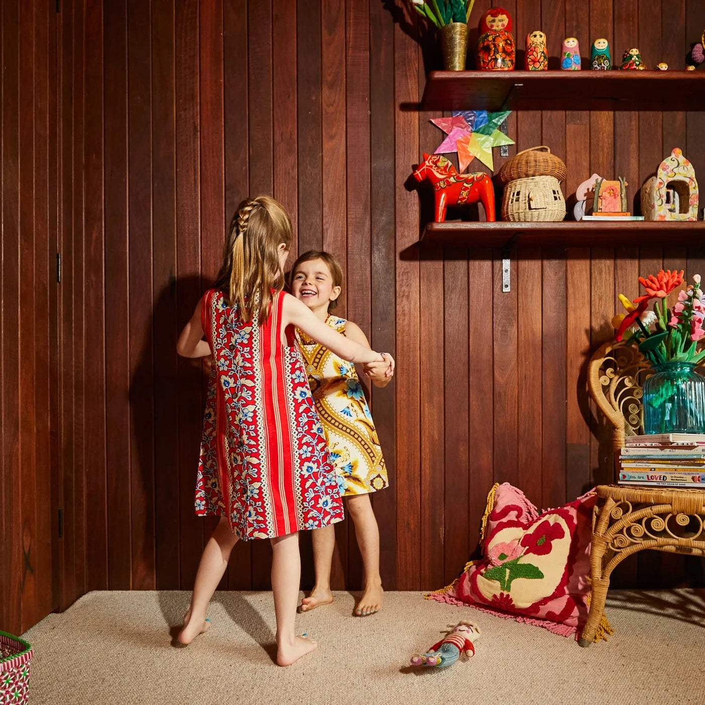 Sage x Clare - Thea Kids Shift Dress Sleeveless Dress Sage x Clare 