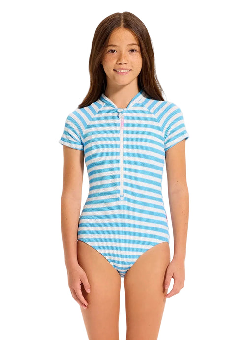 Seafolly Australia - Short Sleeve Textured Paddlesuit | Powder Blue